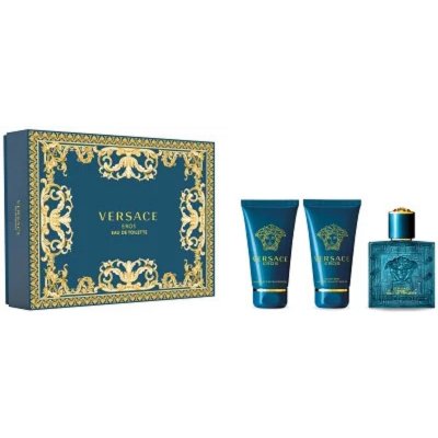 Versace Eros pour Homme EDT 50 ml + sprchový gél 50 ml + balzam po holení 50 ml