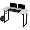 ULTRADESK UPLIFT Pracovný stôl s elektricky nastaviteľnou výškou s XXL podložkou pod myš 160x75 cm, biely
