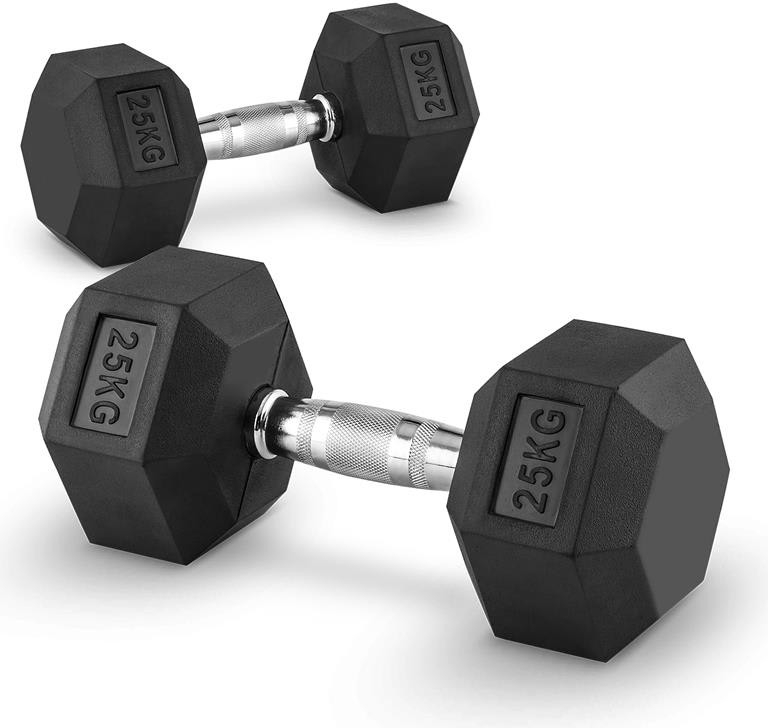 Capital Sports Hexbell 25kg, krátkoručná činka (dumbbell) (FIT20-Hexbell)
