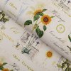 PVC obrus Slnečnice levandule a olivy na krémovom PV-155 - metráž š. 140 cm