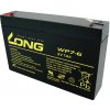 Long WP7-6 WP7-6 olovený akumulátor 6 V 7 Ah olovený so skleneným rúnom (š x v x h) 151 x 100 x 34 mm plochý konektor 4,8 mm nebadateľné vybíjanie, bezúdržbová; WP7-6