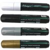 Artmagico akrylový popisovač Jumbo 15 mm, 4 ks, čierny, biely, zlatý, strieborný