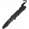 Benchmade 916SBK TRIAGE vreckový nôž 8,6 cm, celočierna, G10, rozbíjač skla, rezač pásov