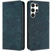 Peňaženkové kožené puzdro Ethnic na Samsung Galaxy S24 Ultra 5G - Modrá