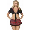 Subblime kostým Sexy školáčka - červeno-čierny: L/XL
