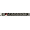 Gembird PDU 8 schucko, 1U, 16 A, 3m EG-PDU-014