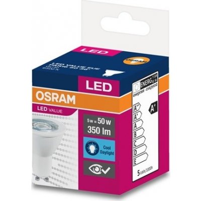 Osram VALUE PAR 16 50 36° 5 W/6500K GU10 studená biela