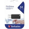 Verbatim USB flash disk, USB 2.0, 64GB, PinStripe, Store N Go, čierny, 49065, USB A, s výsuvným konektorom