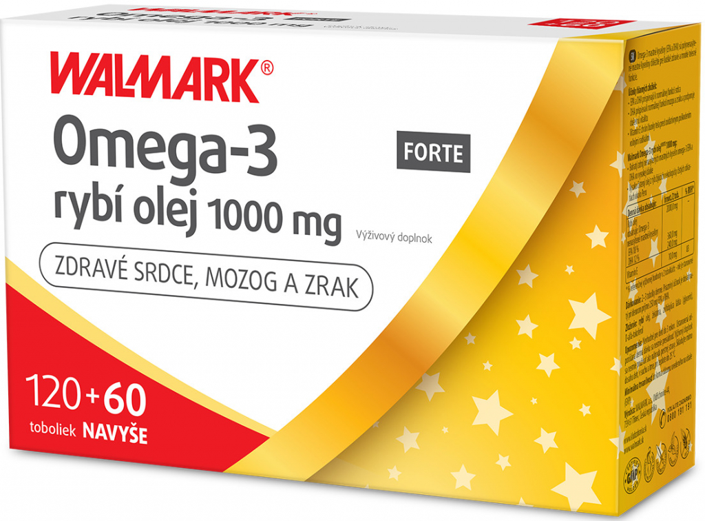 Walmark Omega3 Forte rybí olej 1000 mg 120+60 tobolok od 11,49 € -  Heureka.sk