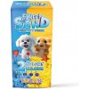 Tuban Fluffy piesok 2 x 70g modrá a žltá