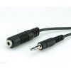 Kábel 3.5mm stereo jack M/F predlžovací 3m, čierny