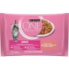 PURINA ONE cat Junior mini filetky s lososom a mrkvou v šťave 4 x 85 g