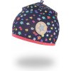 Little Angel Čiapka podšitá Outlast® - tm.modrá kvetina/jahodová veľ. 3 (42-44 cm)