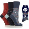 Gentle Grip dámske módne ponožky HERITAGE 3 páry lem bez gumičiek