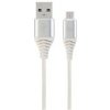 Gembird CC-USB2B-AMmBM-1M-BW2 USB 2.0 AM na MicroUSB (AM/BM), 1m, bílo-stříbrný