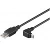 Kábel USB PREMIUMCORD 2.0 Spojovací uhol A-Micro B 90 stupňov 1.8 m (čierna)
