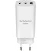 CubeNest síťová nabíječka S3D0, PD 3.0, 65W, biela