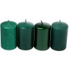 Sviečky adventné zelené 8x9 4ks 1balenie