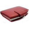 Arwel Červená dámska kožená rámová peňaženka so zápinkou 511-4357-31