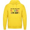 AWDis Hoodie Mikina - Nápis - Let's get one thing Straight - Slnečná žltá - 3XL - Pánske