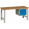 Manutan Dielenský stôl Weld s 3 zásuvkami, 84 x 170 x 68,5 cm, sivý