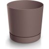 Prosperplast Kvetináč TUBO P s miskou 17,8 cm marsala