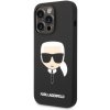 Puzdro Karl Lagerfeld Liquid Silicone Karl Head iPhone 14 Pro Max - čierne