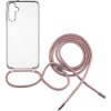 Púzdro FIXED Pure Neck s ružovou šnúrkou na krk pre Samsung Galaxy A14/A14 5G FIXPUN-1072-PI