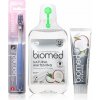 Biomed Superwhite Biomed Natural Whitening ústna voda 500 ml + Biomed Pink Salt zubná kefka 1 ks + Biomed Superwhite posilňujúca zubná pasta s kokosovým olejom 100 g