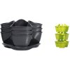 kvetináč 29,5cm COUBI HERBAL DKN3003-426U grafit plastový PROSPERPLAST