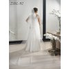 Dlhý trblietavý svadobný závoj bez lemovania ZDL-92 - rôzne dĺžky Výber farby: biela, Variant: Variant A: 170 cm