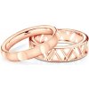 Partnerské prstene Sign of Love®: ružové zlato, polguľatý 3,5 mm + plochý 5,5 mm - OP-SV20-R-OP-SAV1-R SAVICKI