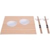 Sushi set porcelán / bambus sada 7 ks biela