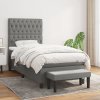 Box spring postel s matrací tmavě šedá 90x200 cm textil Šedá 3136806