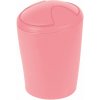 Spirella výklopný odpadkový koš Move, růžový, plast, 5 l