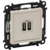 Legrand Slovensko, s.r.o. Valena Life - 753212 - USB nabíjačka dvojitá - Béžová