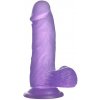 LOVETOY 7 Jelly Studs – fialové dildo s prísavkou (17,5 cm)