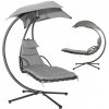 Záhradné hojdacie lehátko, sivé