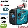 BORMANN Pro invertorový benzínový generátor 5000 W, 223 cm³, elektrický štart, diaľkové ovládanie, ATS a kolesá (BGB2050)