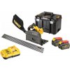 DCS520T2R DeWALT 54VOLT FLEXVOLT AKU PONORNÁ PILA + 1,5 M VODÍCÍ LIŠTA, 2 X 6,0AH AKU FLEXVOLT 54/18VOLT, NABÍJEČKA, KUFR