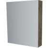 Mereo, Mereo Kúpeľňová zrkadlová skrinka 60 cm, galerka, 2 x dvierka, Multidecor, Betón Chicago tmavosivý, MER-CN798G62BCS2