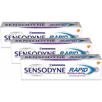 Sensodyne Zubní pasta Rapid 75 ml 3 ks