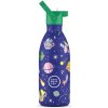 Detská termo fľaša z nerezovej ocele COOL BOTTLES Kids Stellar Journey trojvrstvová 500 ml 3D