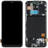 Samsung Galaxy A40 čierny TFT LCD displej s dotykom, čierny rám, predný panel