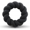 Rocks-Off Twist Non Vibrating Liquid Silicone Ring Black