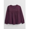GAP Detská naberaná blúzka Fialová L Fialová Fialová