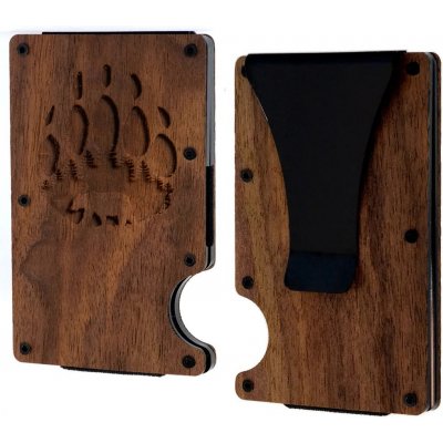 Handel Minimalistická peňaženka - Medvedia laba peňaženka dreva orech