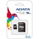 ADATA microSDHC 16GB class 4 + adapter AUSDH16GCL4-RA1