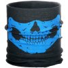 Multifunkčná šatka Skull čierno-modrá