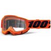 100% Speedlab Accuri 2 Goggle Neon/Orange Clear Lens 50013-00004